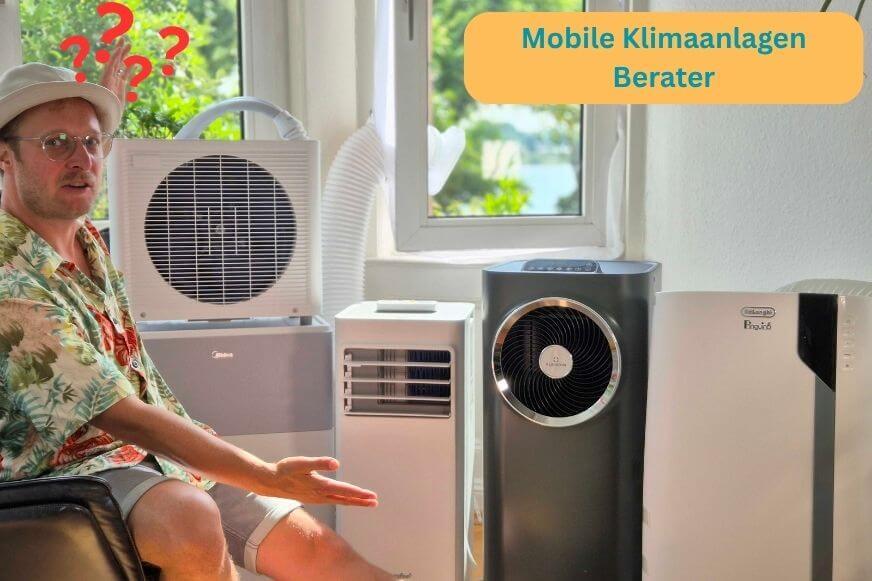 Der Smart-Home-Fox mobile Klimaanlagen-Berater, sitzt als Smart-Home-Fox Experte, mobile KLimaanlagen und Klimageräte Tester und Ansprechpartner des mobile Klimaanlagen-Berater Tools mehreren mobilen Klimaanlagen.